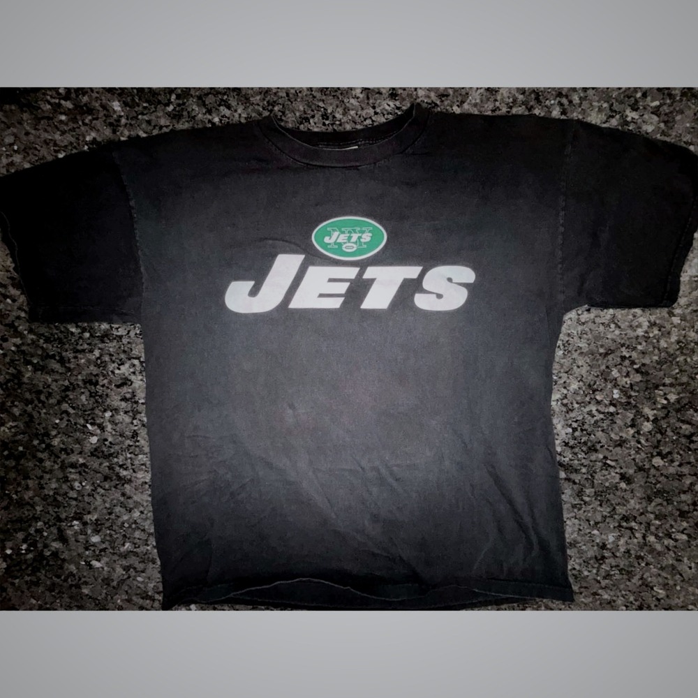 Vintage 1999 New York Jets Vinny Testaverde Lee Sport T-Shirt 2XL Black NFL
